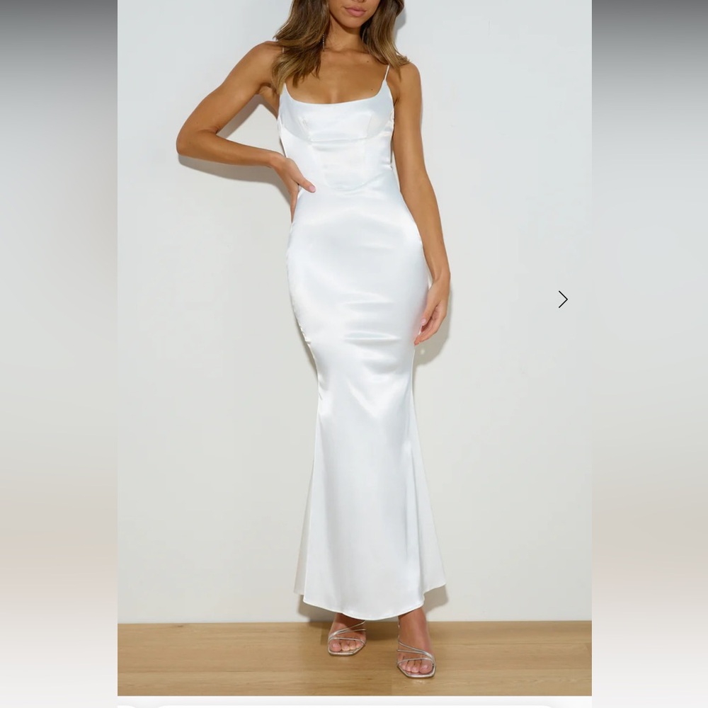 HELLO MOLLY CELEBRATE LOVE MAXI DRESS WHITE